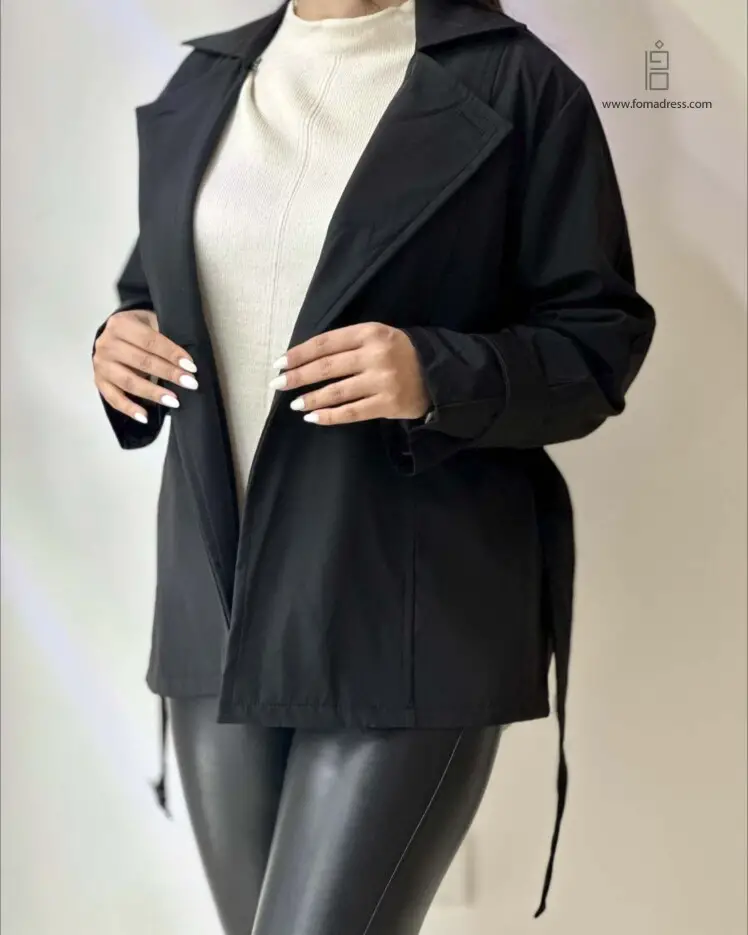 بارانی کوتاه ژولیا مشکی