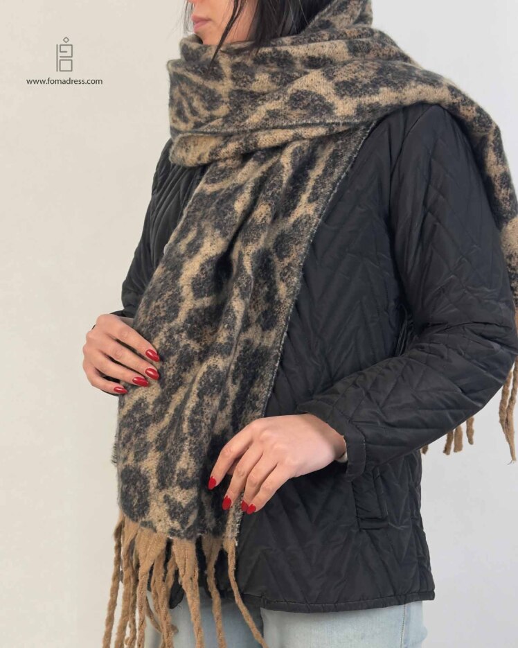 شال موهر (بیگ اسکارف) پلنگی