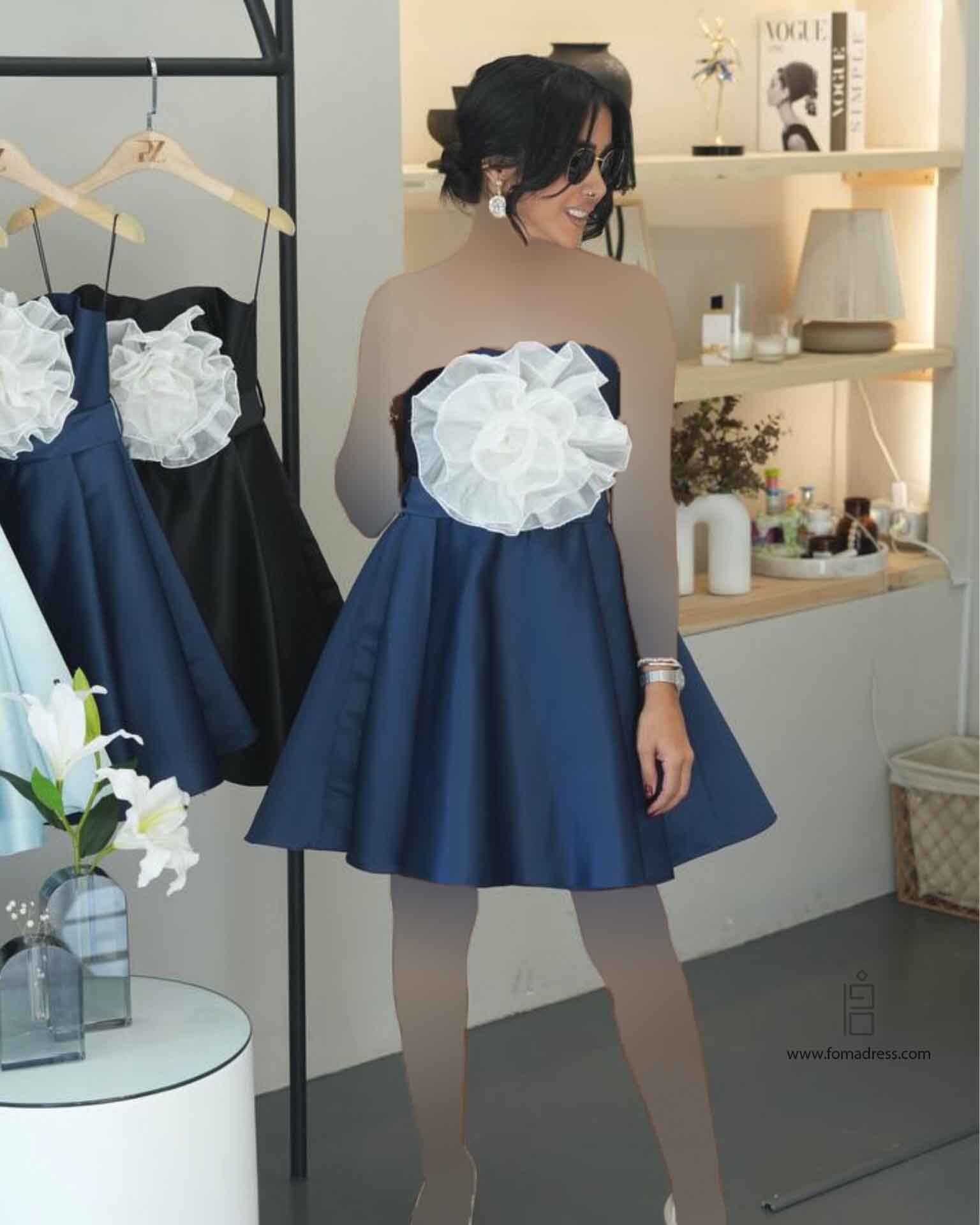  استایل پیراهن دکلته مجلسی رز 