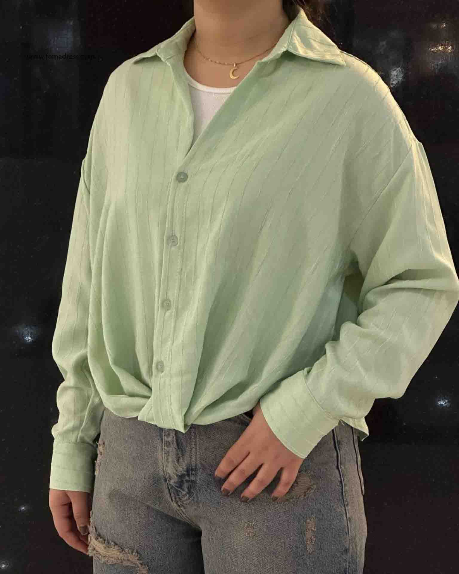  شومیز جلو گره بل 