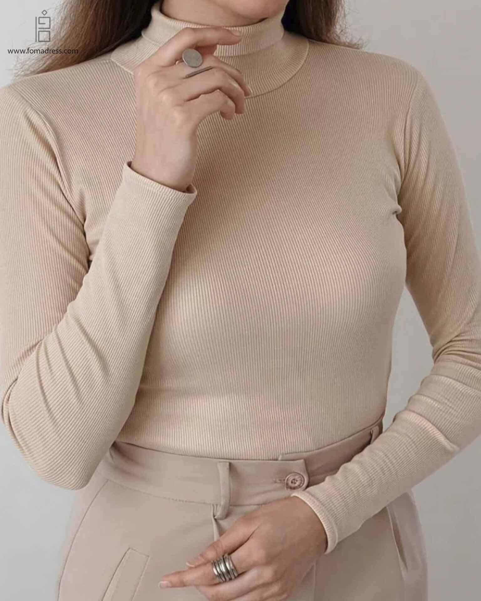  مدل کرم بلوز یقه اسکی برف 