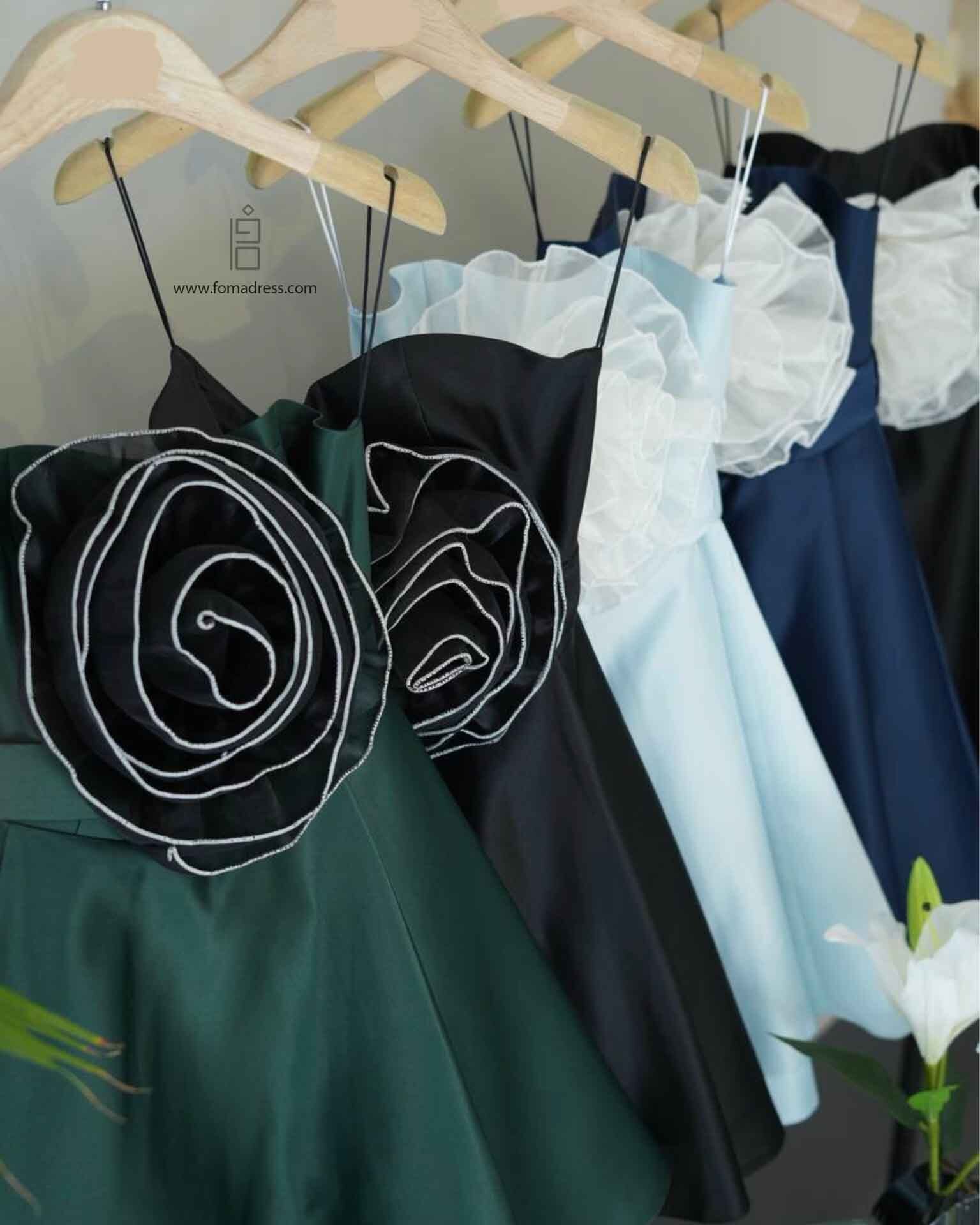  جنس پارچه پیراهن دکلته مجلسی رز 