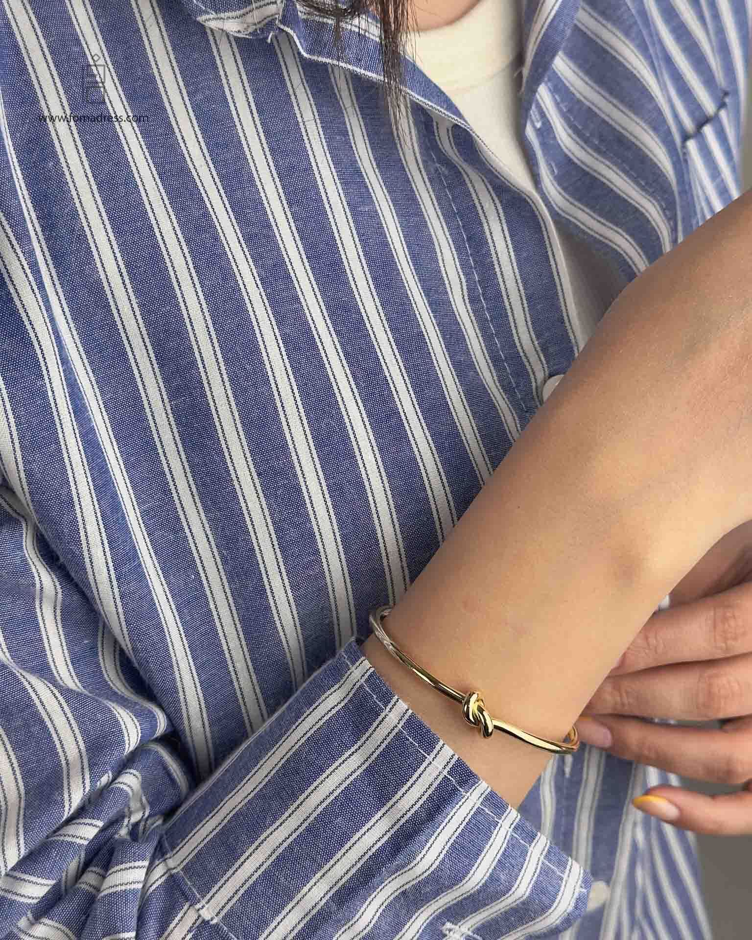جزئیات پارچه شومیز راه راه ژالیس