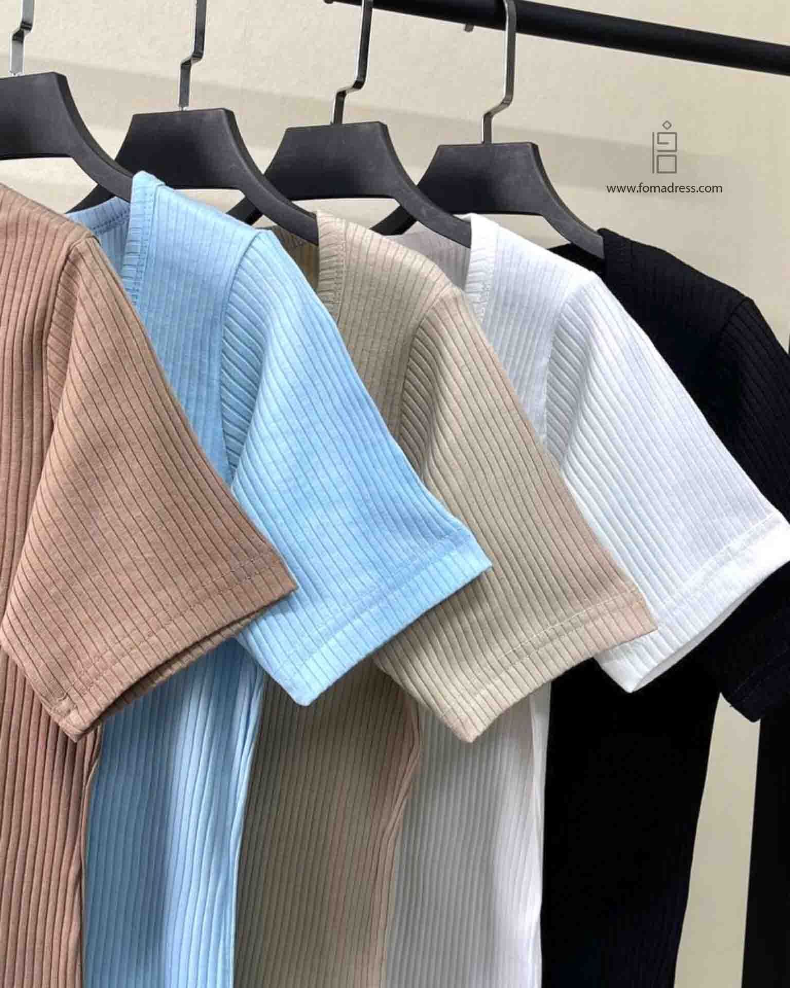  جنس پارچه تیشرت یقه خشتی نورا 