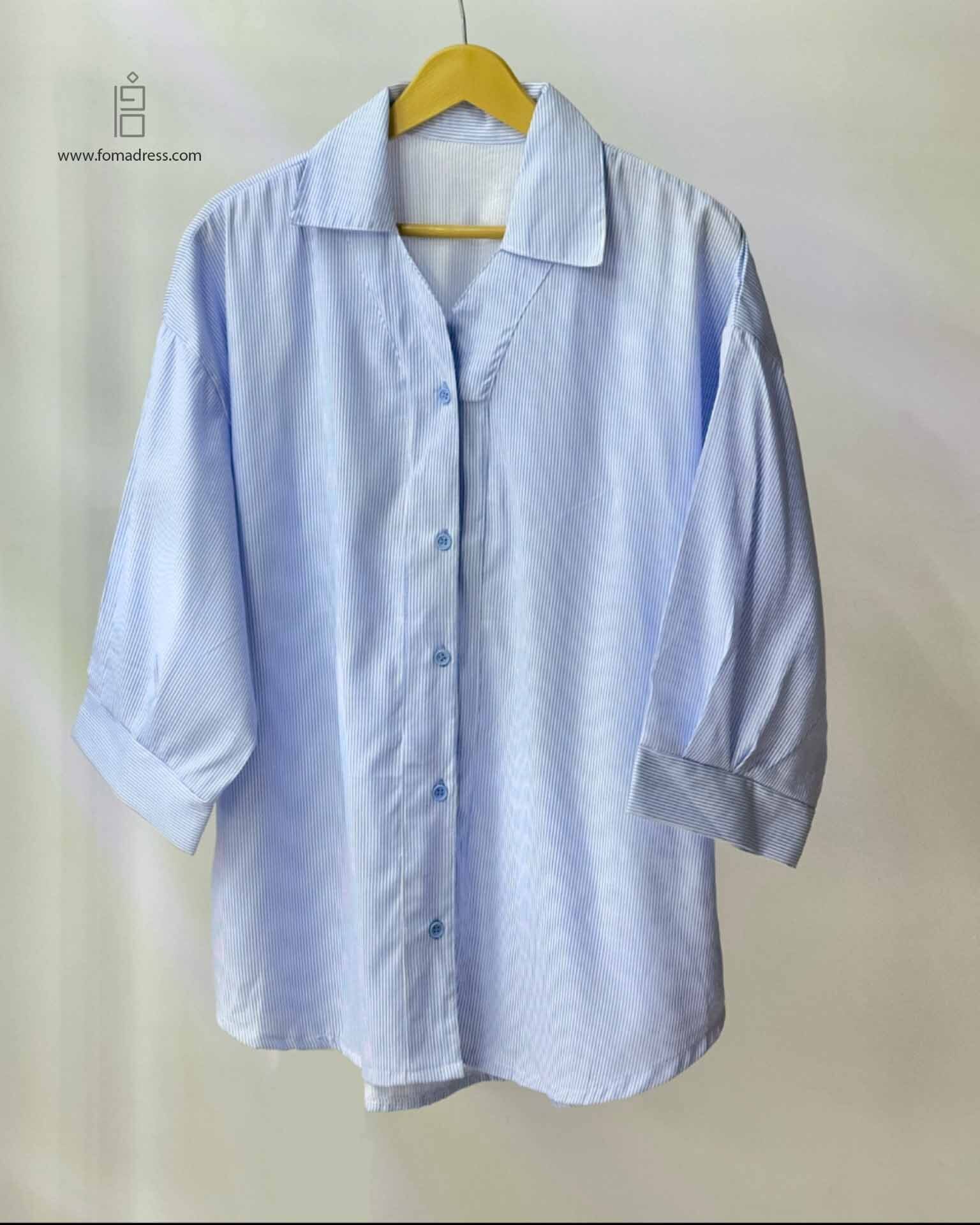  شومیز راه راه آسمان 