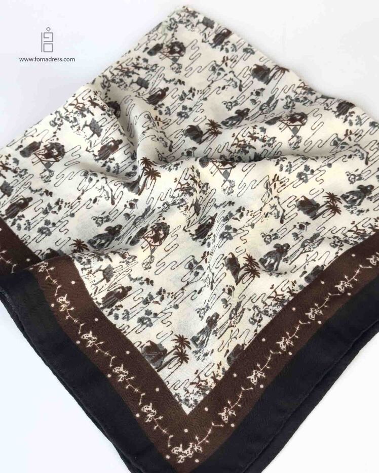 مینی اسکارف سرخ پوستی قهوه ای