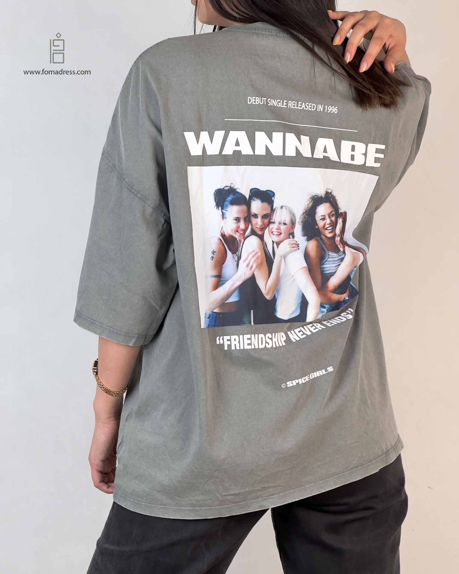  تیشرت باکسی وسترن WANNA BE 