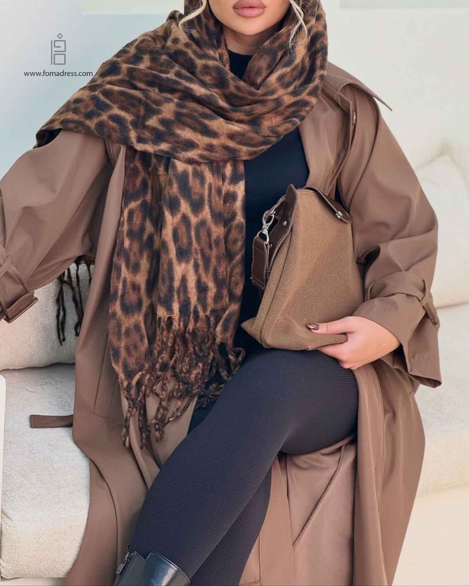  استایل پلنگی شال پاییزه موهر پلنگی 