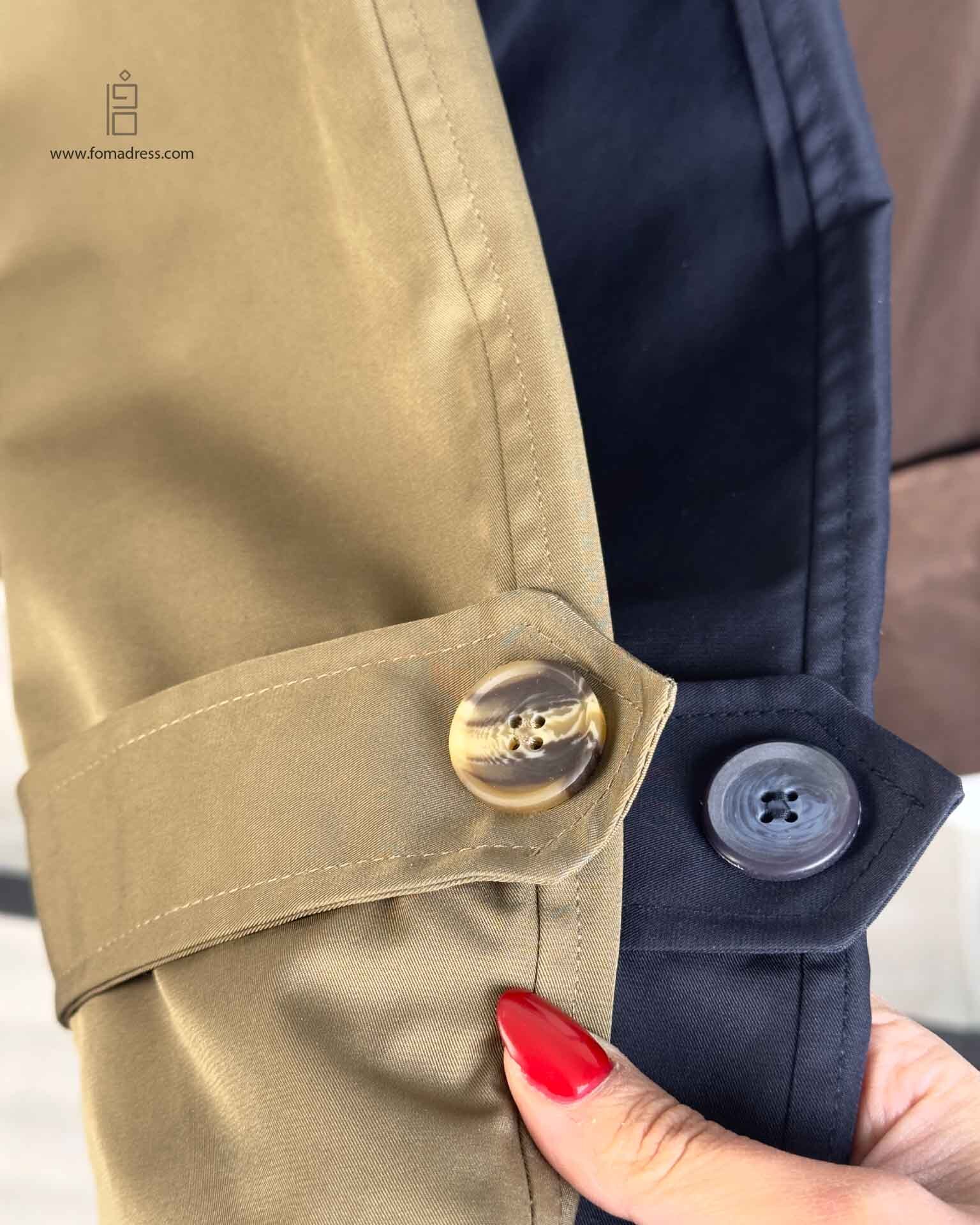 جزئیات پارچه بارانی کوتاه میلا