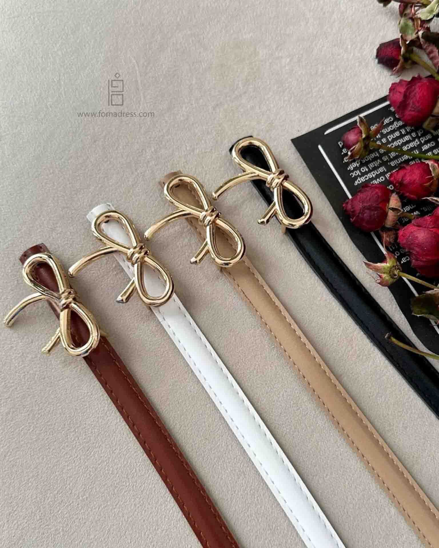  رنگبندی کمربند چرمی پاپیون 