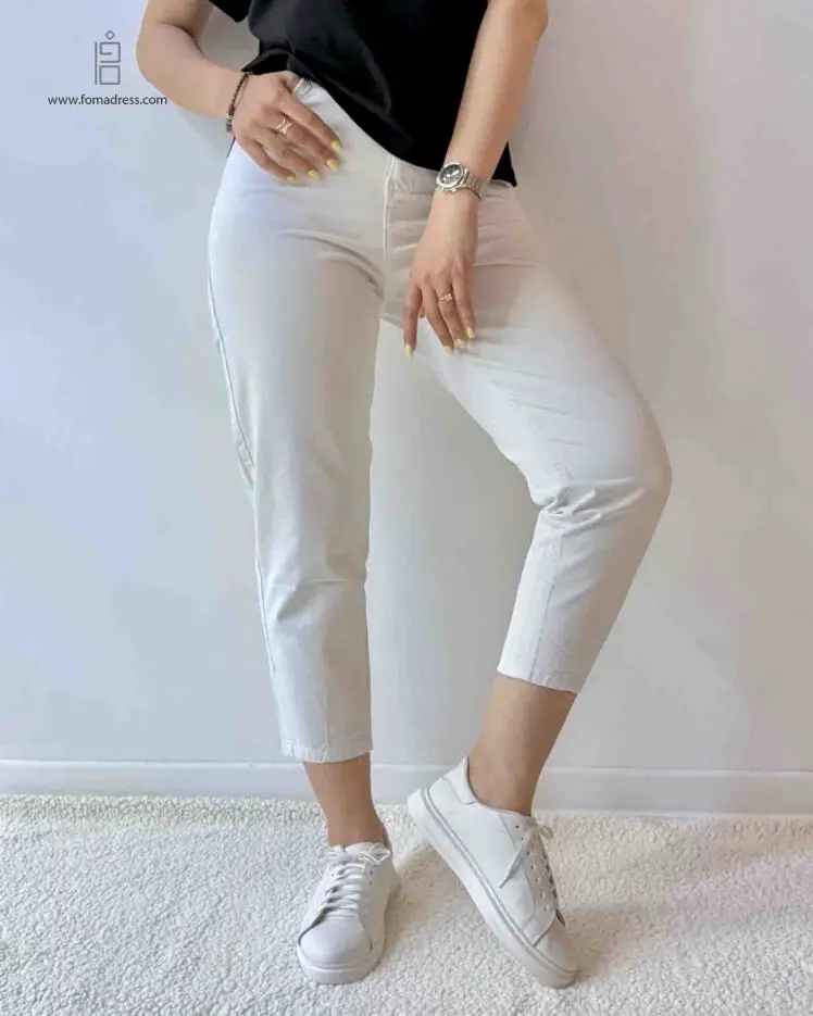 استایل شلوار مام استایل سفید