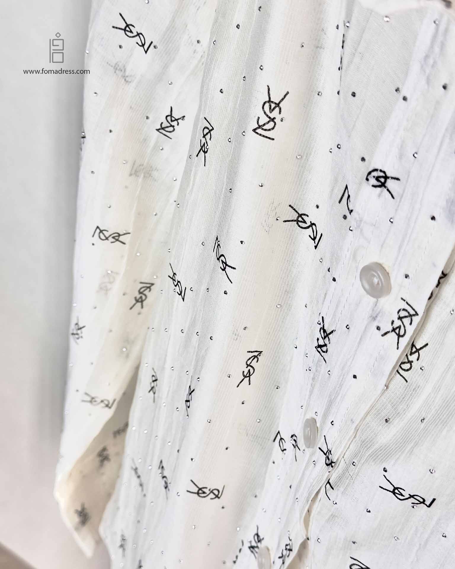  جنس پارچه شومیز نگینی YSL 