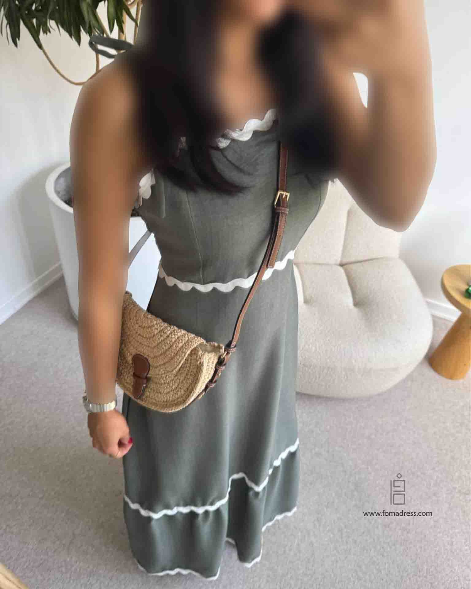  پیراهن سرژه طوسی 