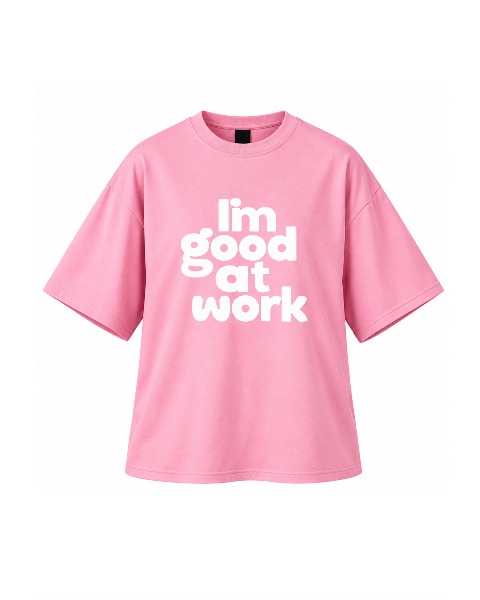 تیشرت باکسی طرح Im good at work