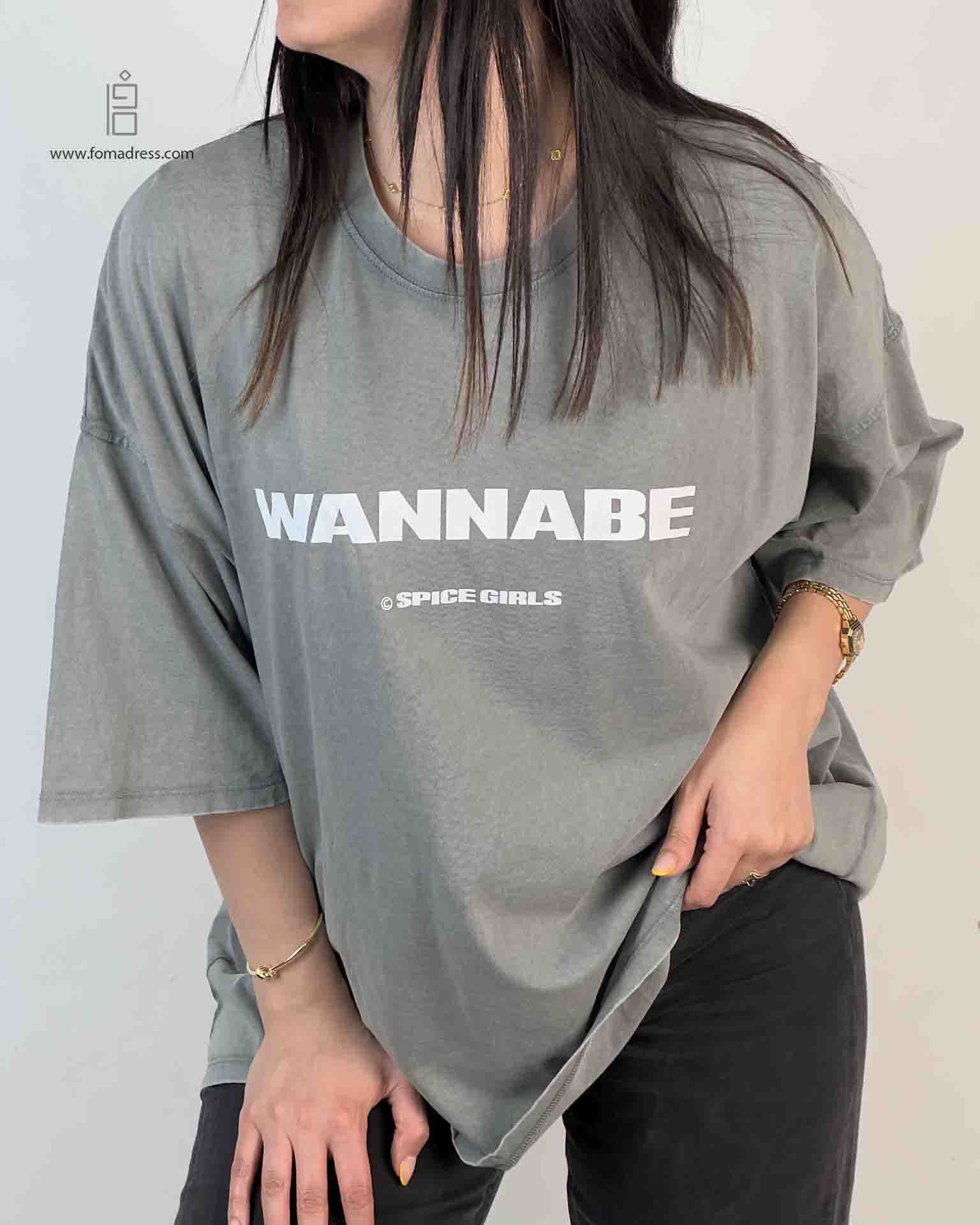  استایل تیشرت باکسی وسترن WANNA BE 