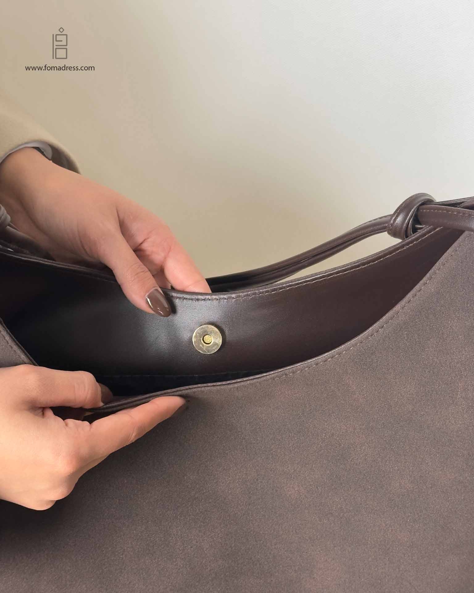 جنس دکمه کیف بزرگ جیر ملانی