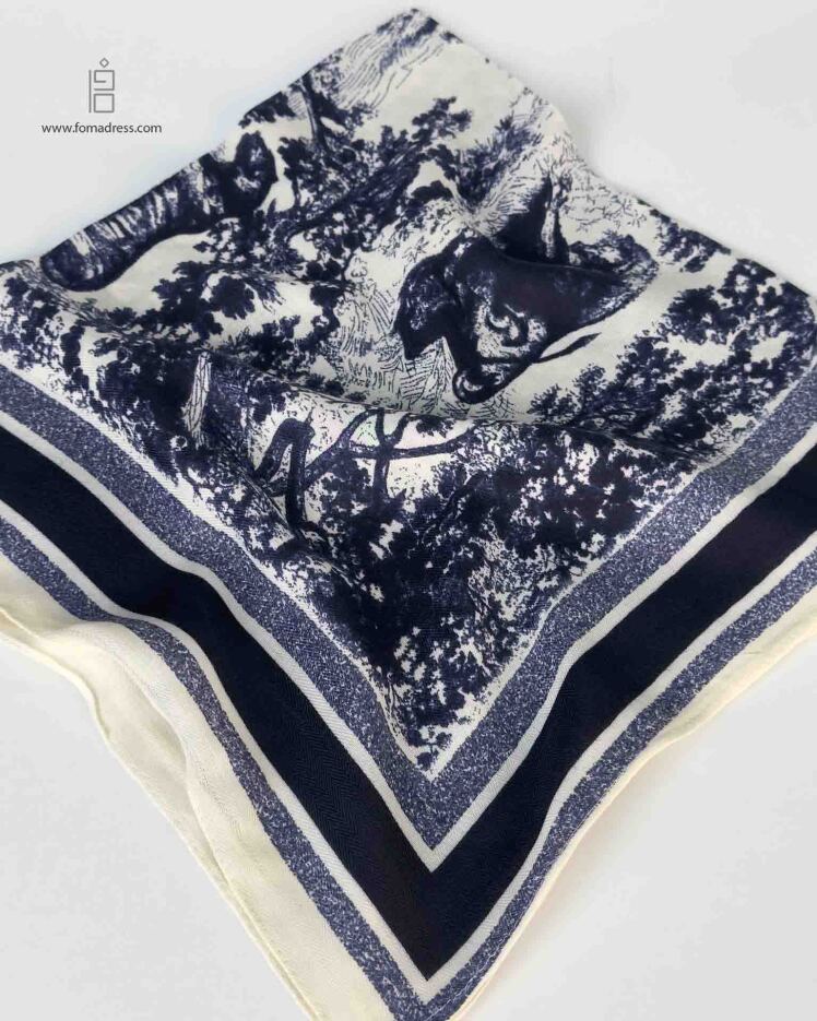 مینی اسکارف جنگل سرمه ای