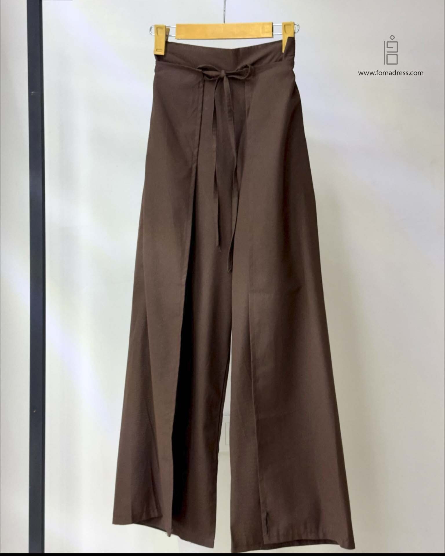  استایل قهوه ای شلوار برش دار لی لی 