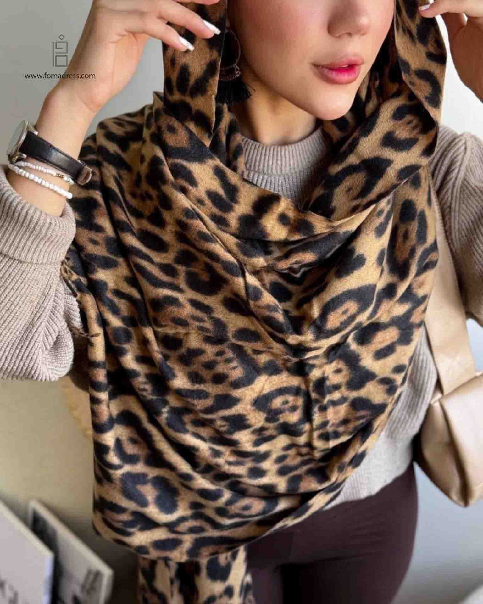  جنس شال پاییزه موهر پلنگی 