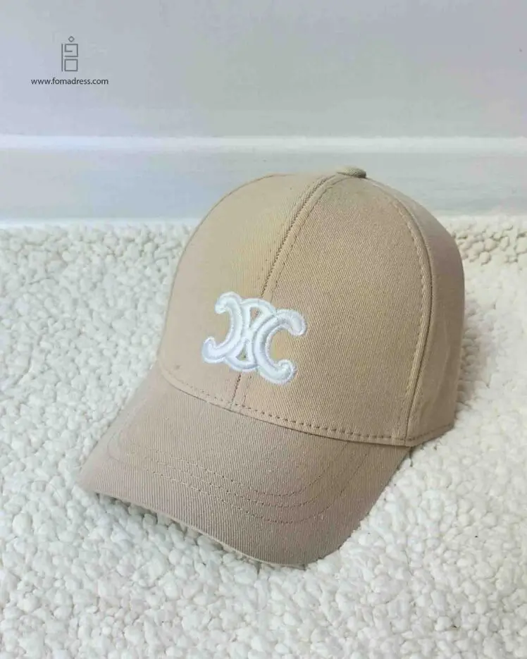 کلاه بیسبالی کتان پنبه سلین کرم