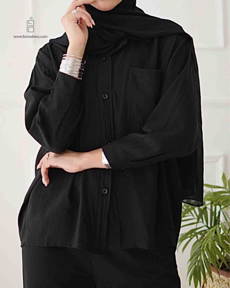 شومیز تک جیب یامین مشکی