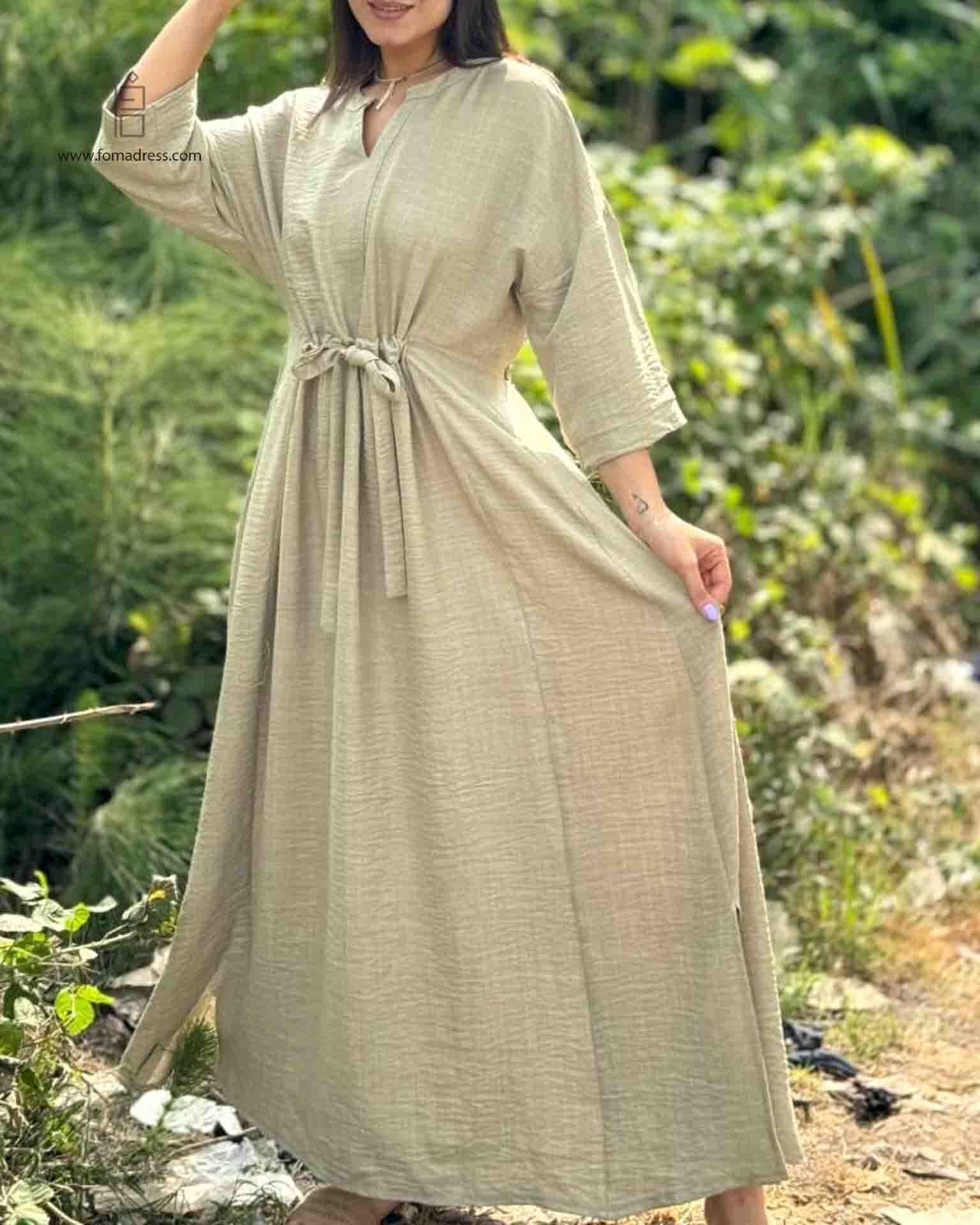  نوع پارچه پیراهن چین دار نایریکا 
