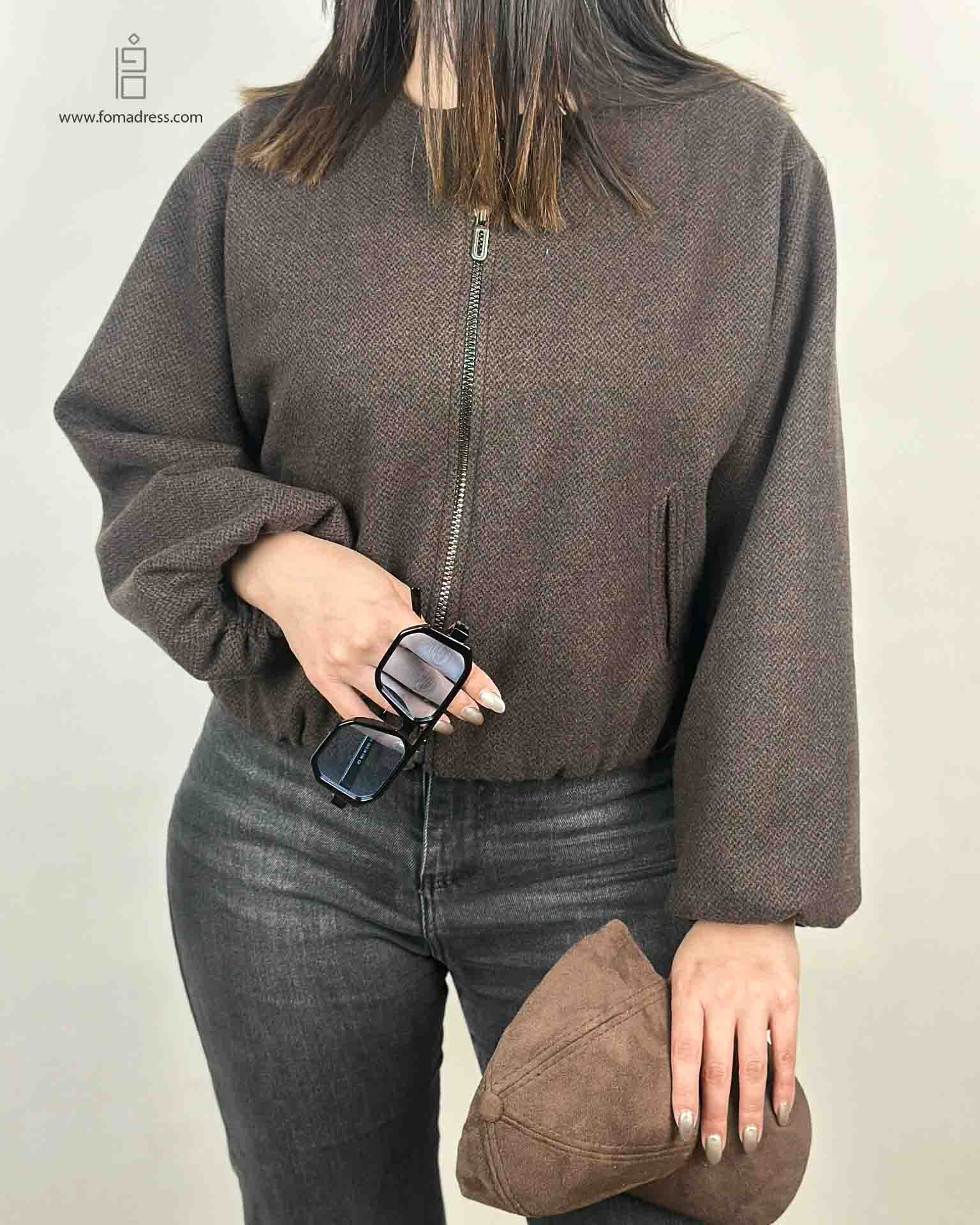  رنگ قهوه ای بامبرجکت فوتر ژیس 