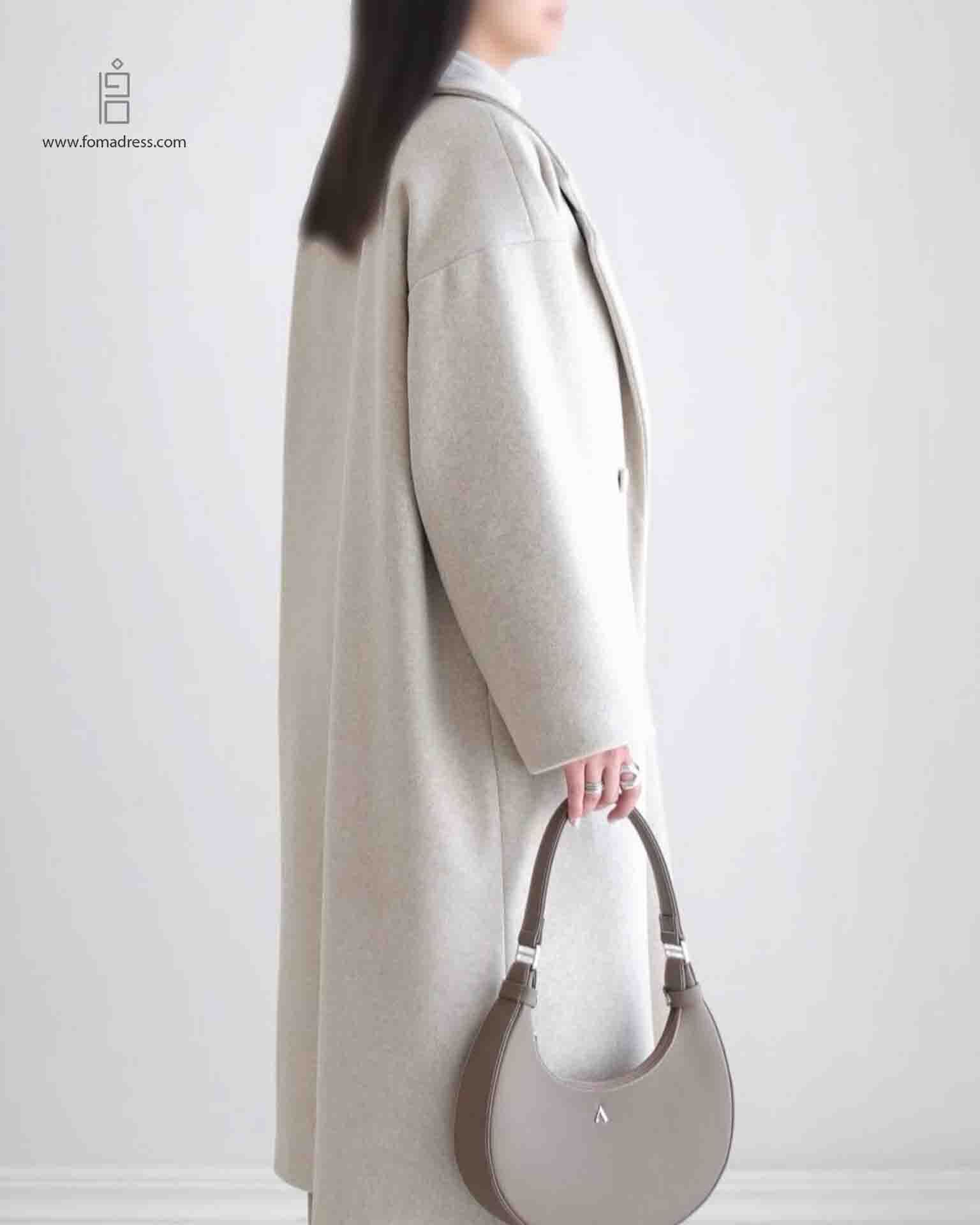 استایل با کیف پالتو فوتر لیو