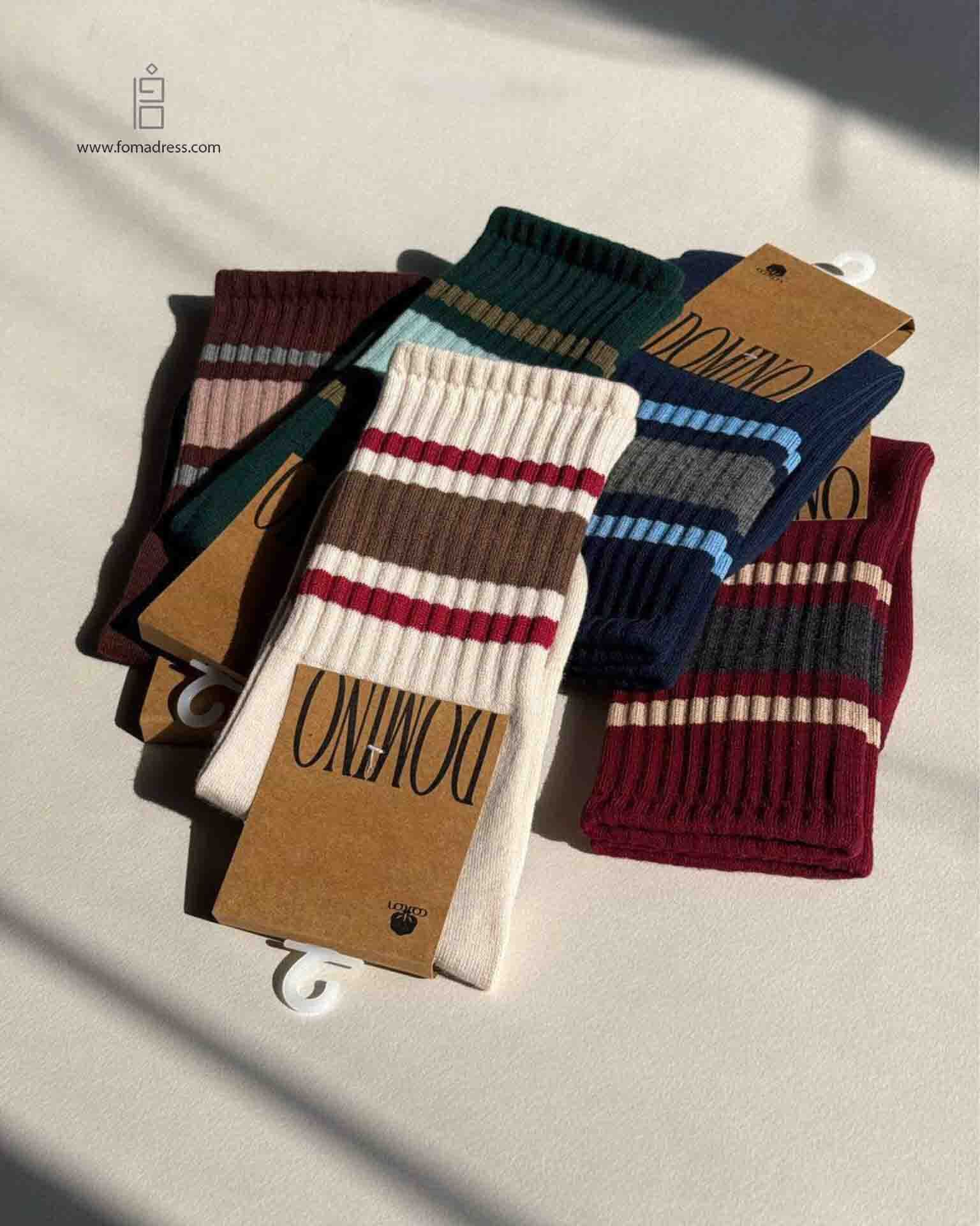  جوراب ساق بلند سه خط 