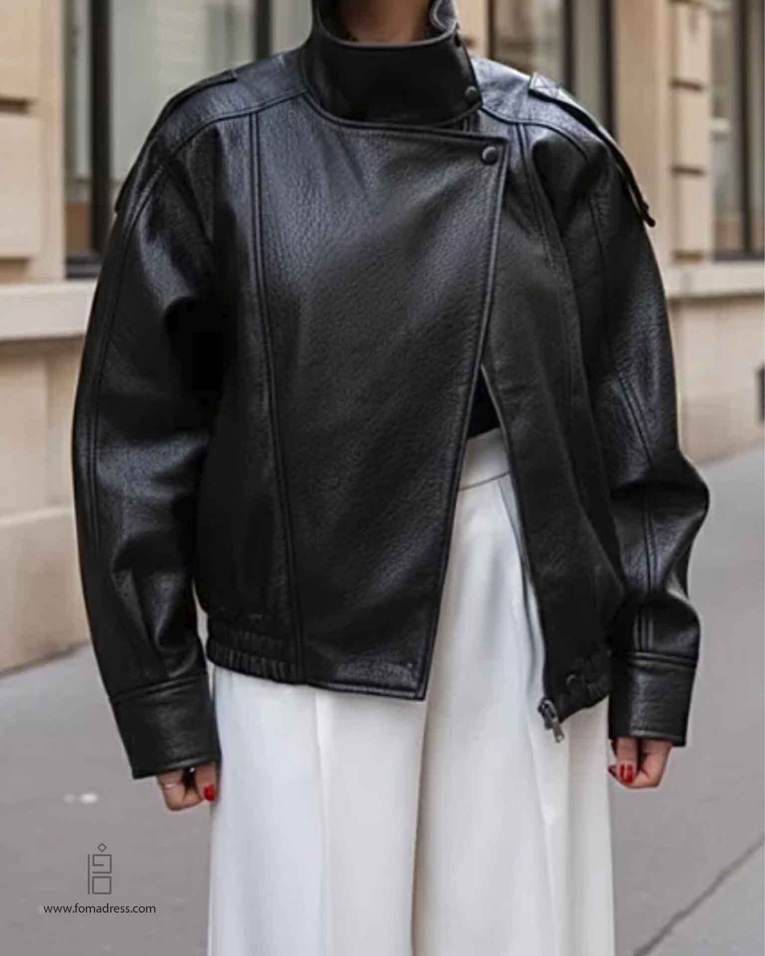  کت چرم زارا مشکی 